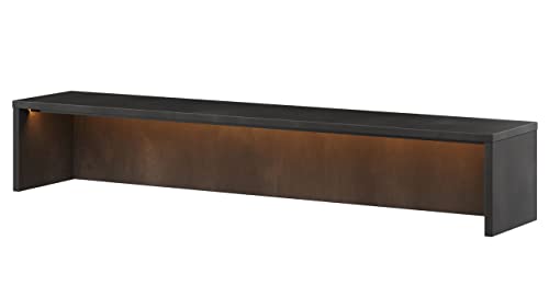 Mirjan24 Aufsatz Teen Flex 110 TF07 mit LED Beleuchtung für den Schreibtisch Teen Flex 110 2S TF06 (Raw Steel) von Mirjan24