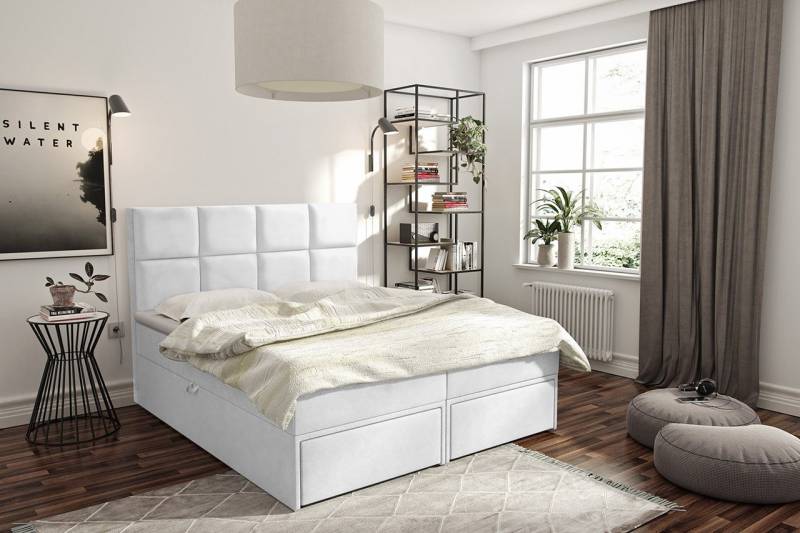 MIRJAN24 Boxspringbett Garda Lux I (mit zwei Bettkästen und zwei Bettschubladen), Matratzentopper, Hauptmatratze von MIRJAN24