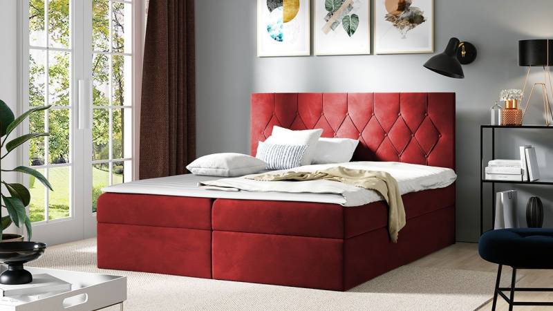 MIRJAN24 Boxspringbett Sky (Matratze und Topper, Polsterkopfteil), Doppelbett mit 2 Bettkästen, Bettgestell von MIRJAN24