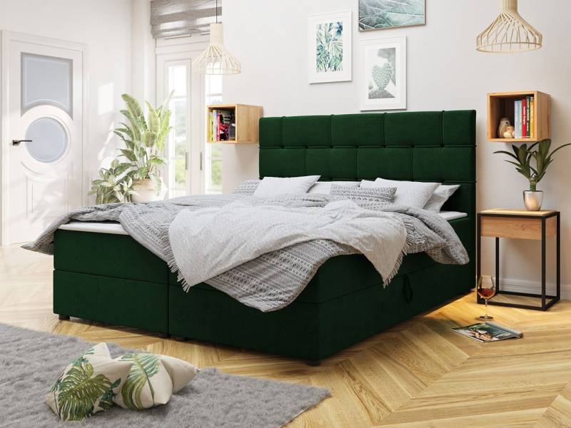 MIRJAN24 Boxspringbett Wall (Topper, Matratze, Kopfteil), Polsterbett mit 2 Bettkästen, Doppelbett von MIRJAN24