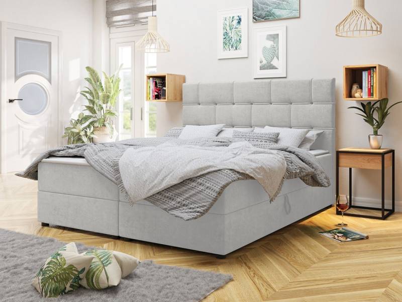 MIRJAN24 Boxspringbett Wall (Topper, Matratze, Kopfteil), Polsterbett mit 2 Bettkästen, Doppelbett von MIRJAN24