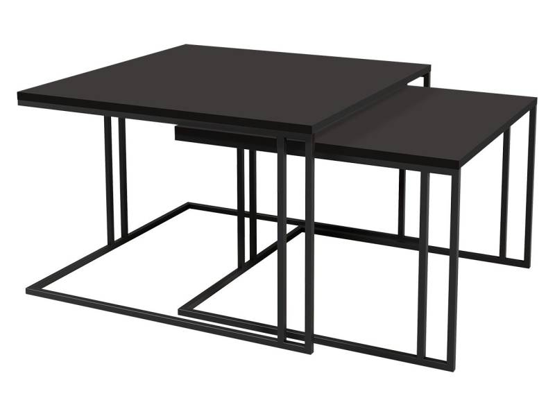 MIRJAN24 Couchtisch Astro (2er-Set), Vierkantrohrrahmen aus Stahl von MIRJAN24