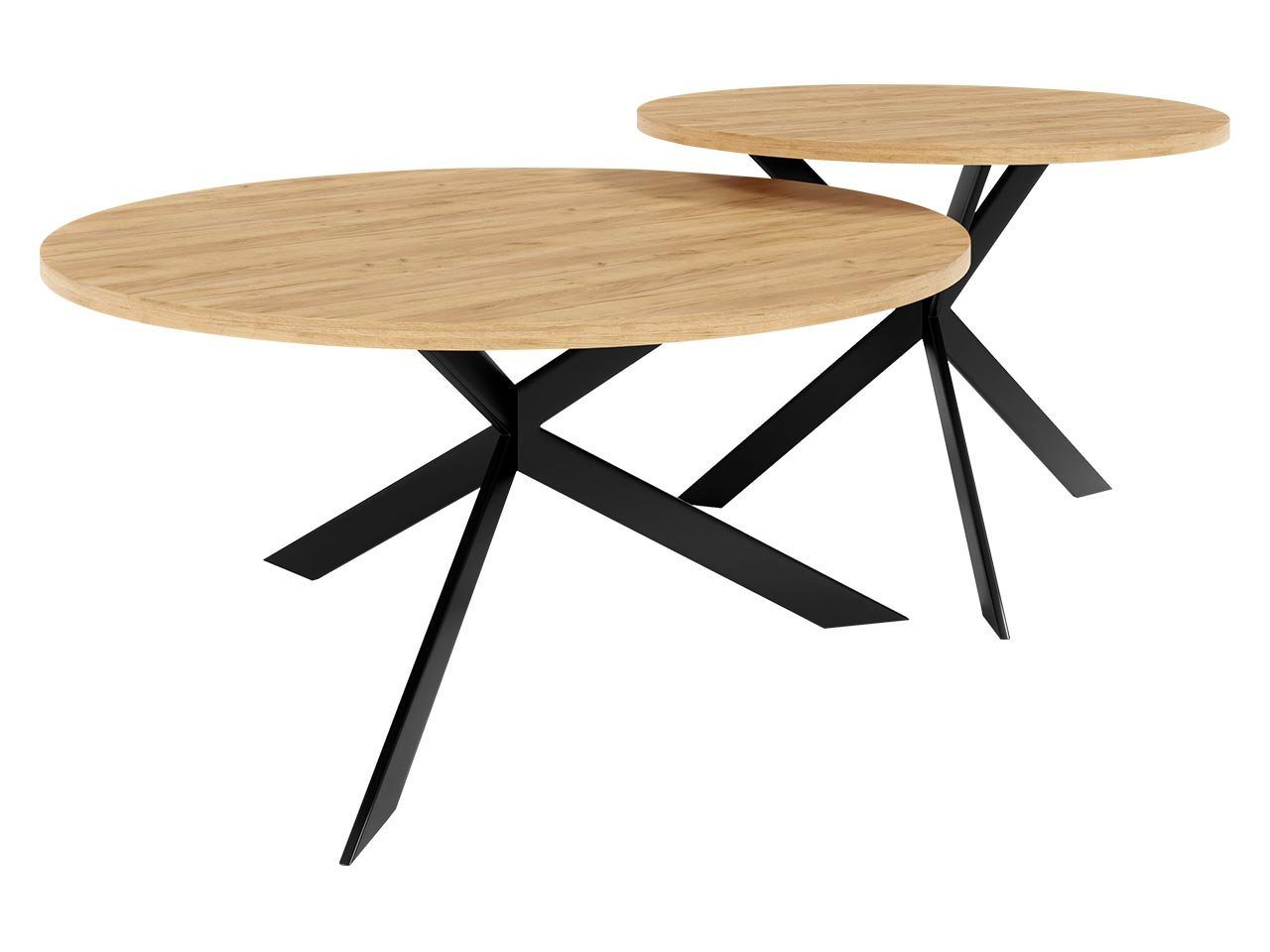 MIRJAN24 Couchtisch Libre (2er-Set), Beine aus Stahl, schwarz pulverbeschichtet von MIRJAN24