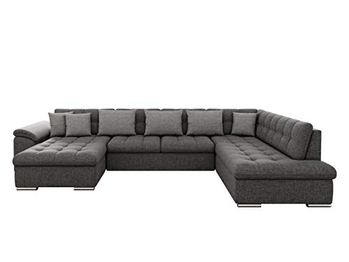 Mirjan24 Eckcouch Ecksofa Niko Bis, Design Sofa Couch mit Schlaffunktion und Bettkasten U-Sofa Farbauswahl Wohnlandschaft vom Hersteller (Ecksofa Links, Lux 06 + Lux 06 + Lux 05) von Mirjan24