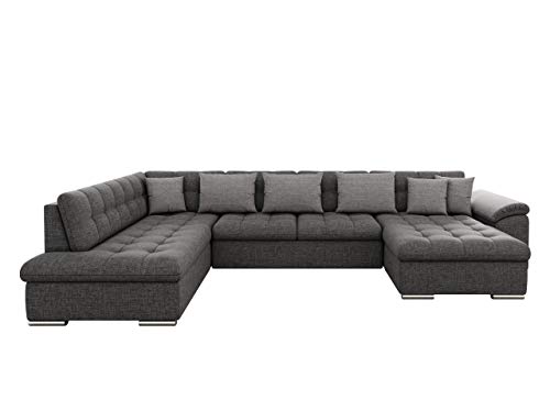 Mirjan24 Eckcouch Ecksofa Niko Bis, Design Sofa Couch mit Schlaffunktion und Bettkasten U-Sofa Farbauswahl Wohnlandschaft vom Hersteller (Ecksofa Rechts, Lux 06 + Lux 06 + Lux 05) von Mirjan24