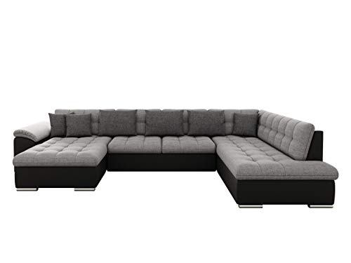 Mirjan24 Eckcouch Ecksofa Niko, Design Sofa Couch mit Schlaffunktion U-Sofa Große Farbauswahl Wohnlandschaft (Ecksofa Links, Soft 011 + Lux 05 + Lux 06) von Mirjan24