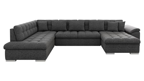 Mirjan24 Eckcouch Ecksofa Niko, Design Sofa Couch mit Schlaffunktion U-Sofa Große Farbauswahl Wohnlandschaft (Ecksofa Rechts, Majorka 03) von Mirjan24