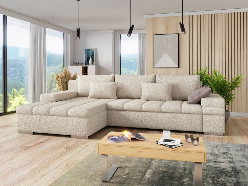 MIRJAN24 Ecksofa Bangkok Premium, mit Bettkasten und Schlaffunktion, Moderne L-Form, Kissen-Set von MIRJAN24