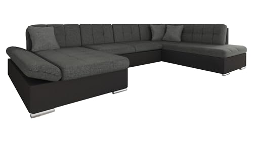 Mirjan24 Ecksofa Bergen Design Eckcouch mit Schlaffunktion und Bettkasten, Regulierbare Armlehnen, U-Form Sofa vom Hersteller, Wohnlandschaft (Soft 011 + Lux 06 + Lux 05, Ecksofa: Links) von Mirjan24
