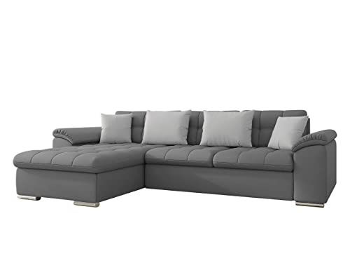 Mirjan24 Ecksofa Diana, Eckcouch mit Bettkasten und Schlaffunktion, Elegante Couch, Polsterecke Sofa, Couchgarnitur, Schlafsofa, Bettsofa (Uttario Ve. 2971 + Uttario Ve. 2973, Ecksofa Links) von Mirjan24