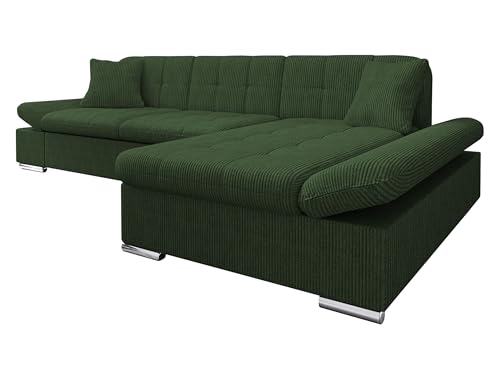Mirjan24 Ecksofa Malwi Cord mit Regulierbare Armlehnen, L-Form Sofa mit Schlaffunktion und Bettkasten, Design Eckcouch, Wohnlandschaft, Couch (Poso 14, Seite: Rechts) von Mirjan24