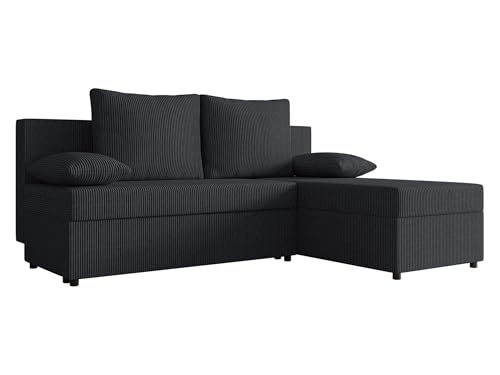 Mirjan24 Ecksofa Masena, Sofa mit Bettkasten und Schlaffunktion, Eckcouch, L-Form Couch für Wohnzimmer, Polsterecke mit Bettfunktion, Ottomane Universal (Poso 135) von Mirjan24