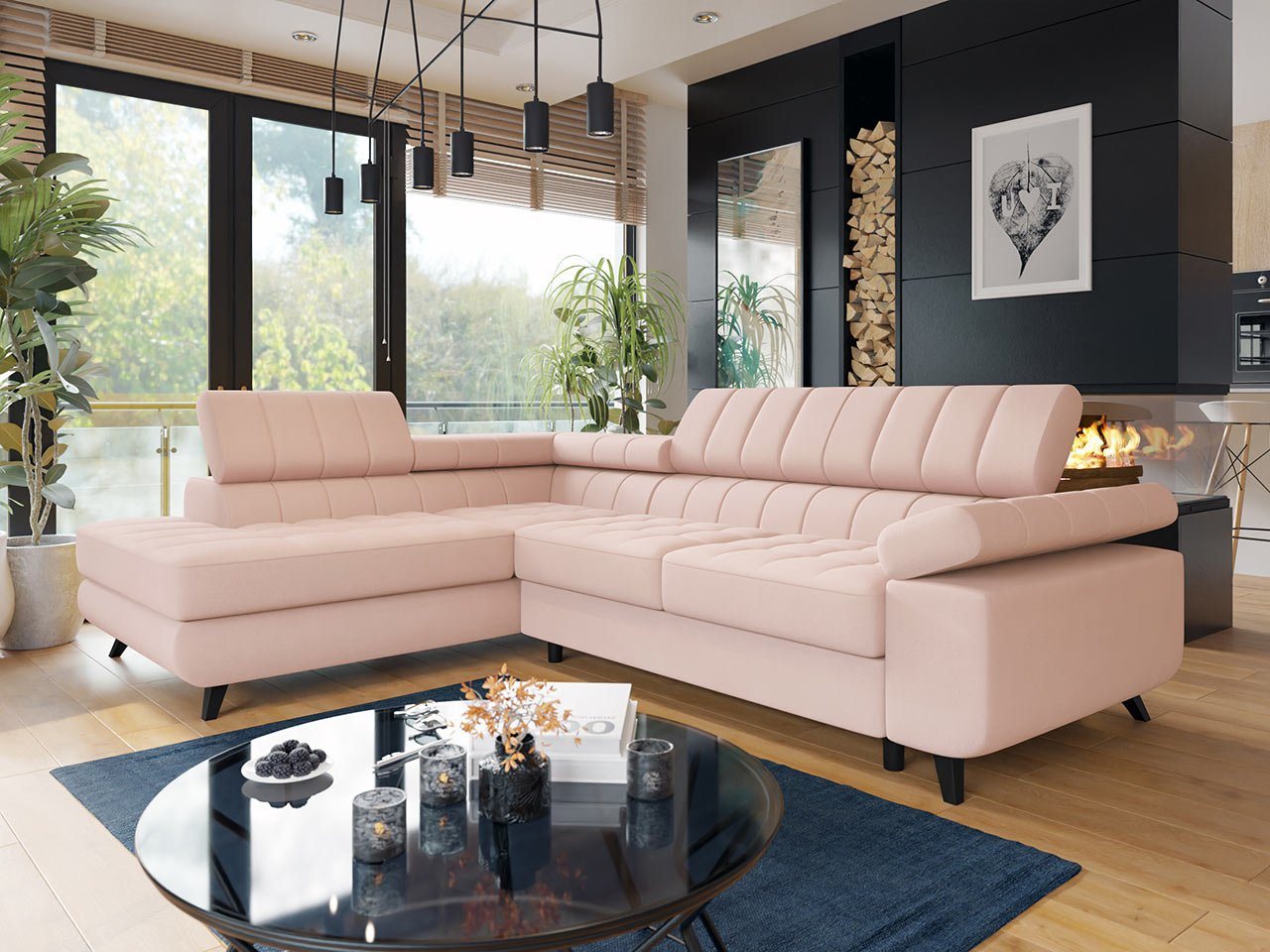 MIRJAN24 Ecksofa Nord Premium, mit Schlaffunktion und Bettkasten, Couch, L-Form Sofa Wohnlandschaft von MIRJAN24