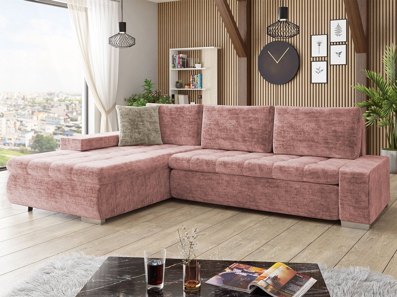 MIRJAN24 Ecksofa Orkan Premium, mit Schlaffunktion und Bettkasten, Elegante L-Sofa, Ottomane Universal von MIRJAN24