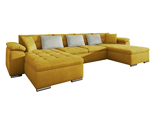 Mirjan24 Ecksofa Wicenza, Design Big Sofa Eckcouch Couch, mit Schlaffunktion Bettfunktion, Wohnlandschaft, U-Form, Große Farbauswahl (Uttario Ve. 2959 + Uttario Ve. 2959 + Uttario Ve. 2973) von Mirjan24