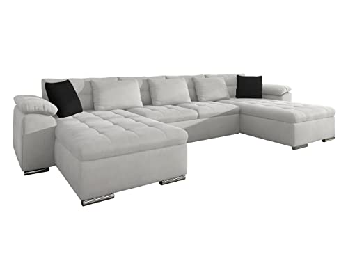 Mirjan24 Ecksofa Wicenza, Design Big Sofa Eckcouch Couch, mit Schlaffunktion Bettfunktion, Wohnlandschaft, U-Form, Große Farbauswahl (Uttario Ve. 2973 + Uttario Ve. 2973 + Uttario Ve. 2980) von Mirjan24