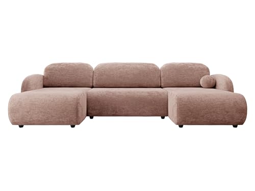 Mirjan24 Ecksofa mit Bettkasten Drinoz U, Symmetrisches Eckcouch mit Schlaffunktion, Couch, Wohnlandschaft mit Bettfunktion, U-Form Schlafsofa (Sereno 687) von Mirjan24