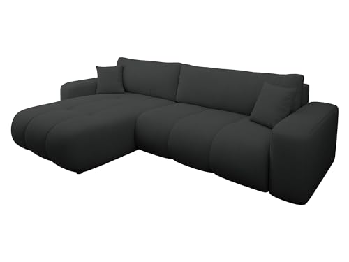 Mirjan24 Ecksofa mit Bettkasten Furyn Maxi, Eckcouch Couch mit Schlaffunktion, Wohnlandschaft, Bettfunktion, Design L-Form Sofa, Seite Universal, Stoff Plüsch (Velo 636) von Mirjan24
