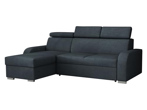 Mirjan24 Elegante Ecksofa Apollo mit Bettkasten und Schlaffunktion, Modernes Eckcouch mit verstellbare Kopfstützen, Polsterecke (Crown 15) von Mirjan24