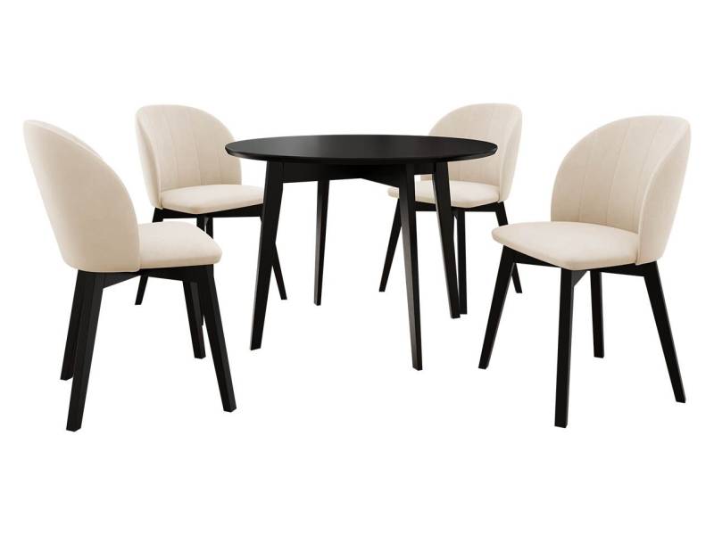 MIRJAN24 Essgruppe Diplodok-04, (Komplett-Set, Runder Esstisch, 4 Stühlen) von MIRJAN24