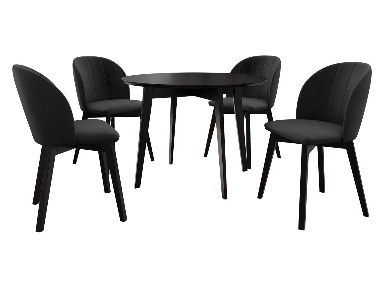 MIRJAN24 Essgruppe Diplodok-04, (Komplett-Set, Runder Esstisch, 4 Stühlen) von MIRJAN24