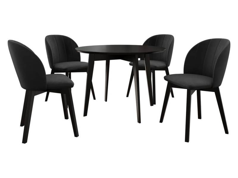 MIRJAN24 Essgruppe Diplodok-04, (Komplett-Set, Runder Esstisch, 4 Stühlen) von MIRJAN24