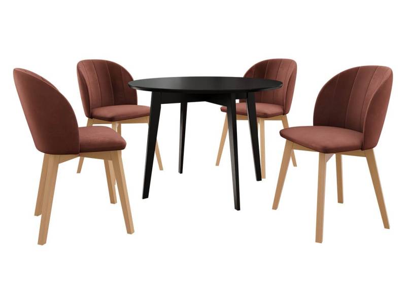 MIRJAN24 Essgruppe Diplodok-04, (Komplett-Set, Runder Esstisch, 4 Stühlen) von MIRJAN24