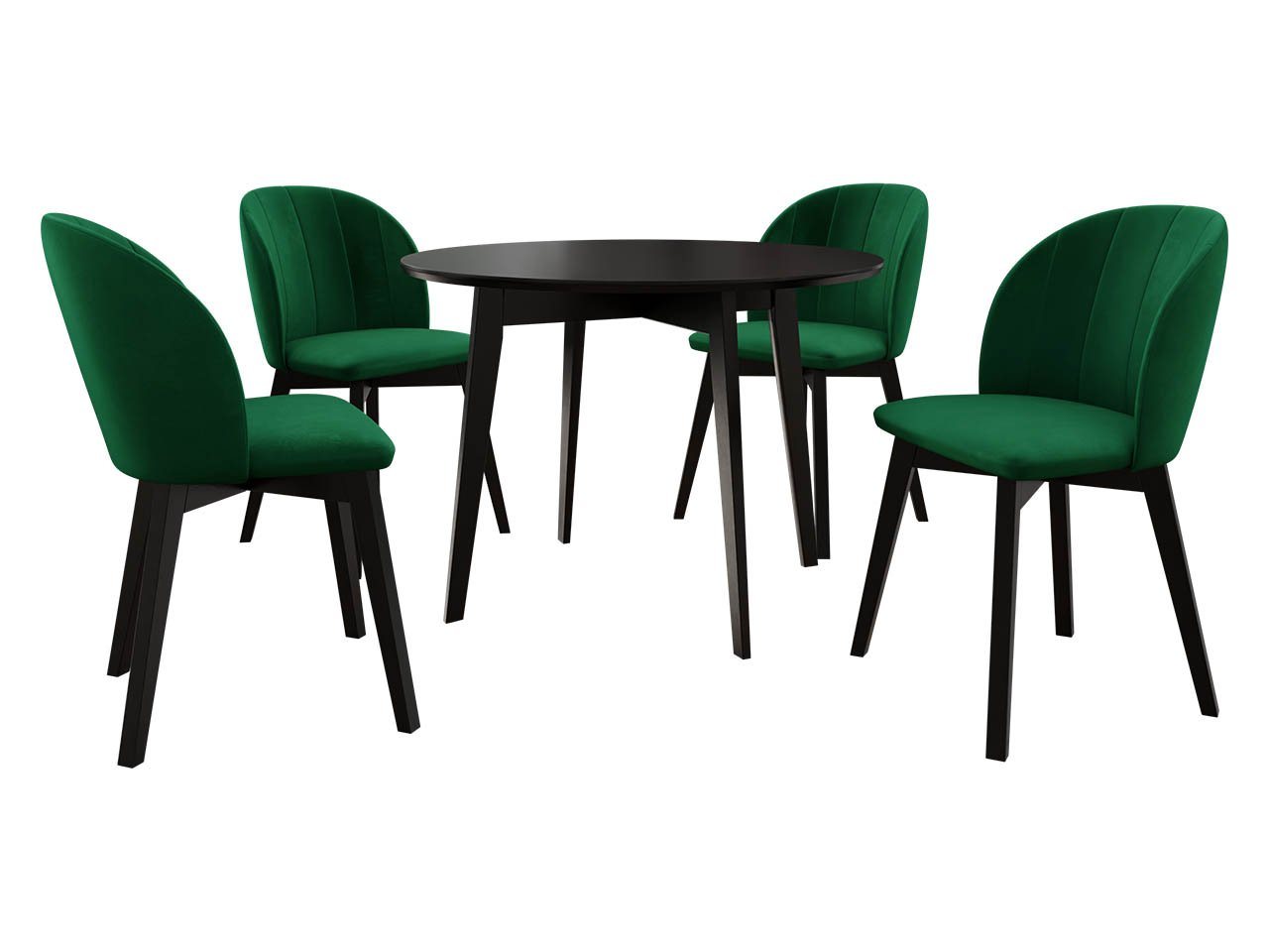 MIRJAN24 Essgruppe Diplodok-04, (Komplett-Set, Runder Esstisch, 4 Stühlen) von MIRJAN24