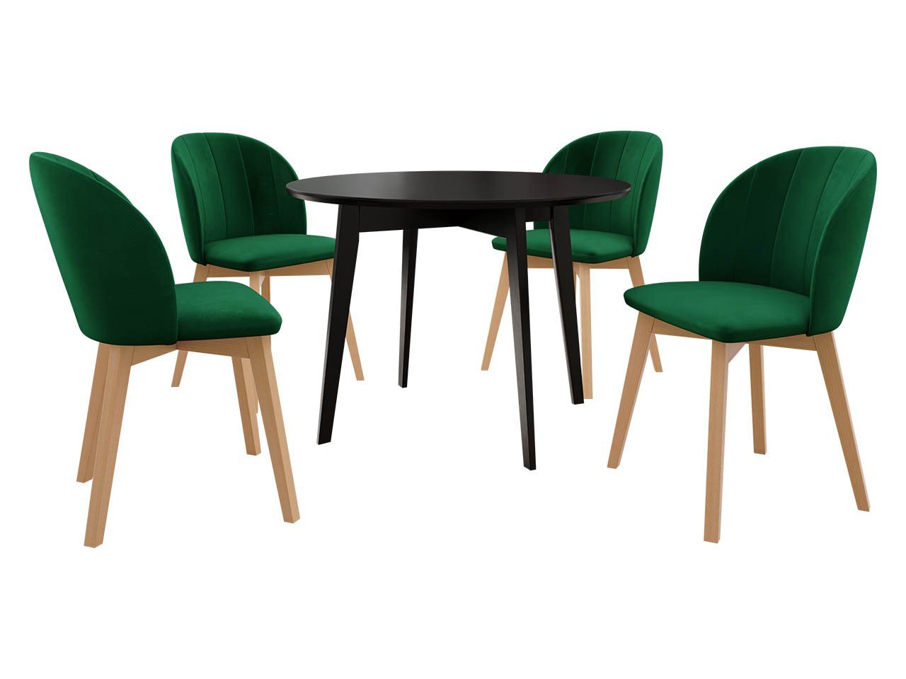 MIRJAN24 Essgruppe Diplodok-04, (Komplett-Set, Runder Esstisch, 4 Stühlen) von MIRJAN24