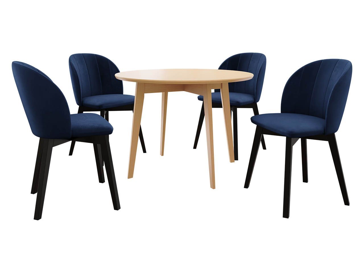 MIRJAN24 Essgruppe Diplodok-04, (Komplett-Set, Runder Esstisch, 4 Stühlen) von MIRJAN24