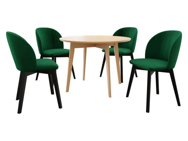 MIRJAN24 Essgruppe Diplodok-04, (Komplett-Set, Runder Esstisch, 4 Stühlen) von MIRJAN24