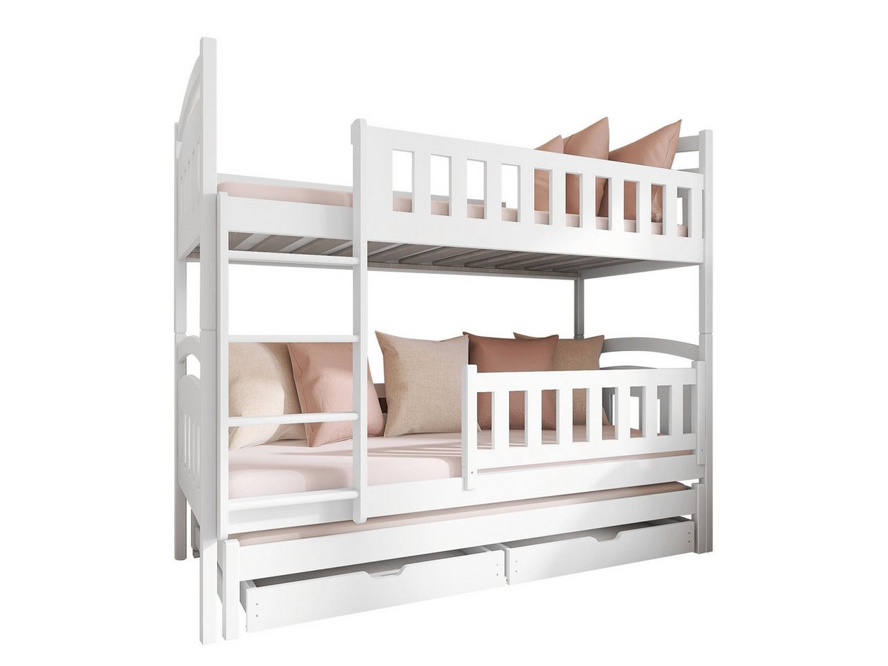 MIRJAN24 Etagenbett Blanka (Lattenroste Flex, 2x Bettschublade), Holzkonstruktion von MIRJAN24