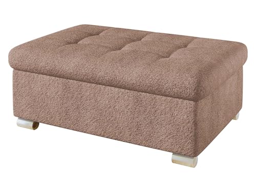Mirjan24 Hocker Niko groß Sitzhocker Polsterhocker Sitzbank Fußbank Pouf Farbauswahl (Coral 45) von Mirjan24