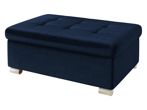 Mirjan24 Hocker Niko groß Sitzhocker Polsterhocker Sitzbank Fußbank Pouf Farbauswahl (Magic Velvet 2216) von Mirjan24