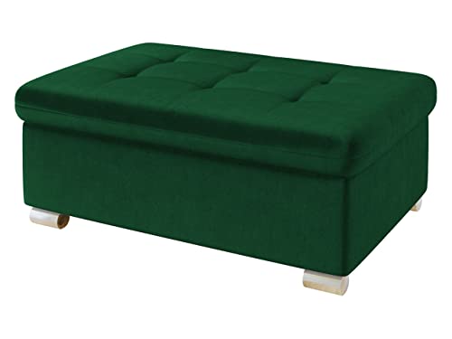 Mirjan24 Hocker Niko groß Sitzhocker Polsterhocker Sitzbank Fußbank Pouf Farbauswahl (Magic Velvet 2225) von Mirjan24