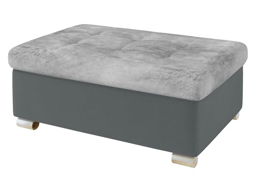 Mirjan24 Hocker Niko groß Sitzhocker Polsterhocker Sitzbank Fußbank Pouf Farbauswahl (Otusso 23 + Sorriso 04) von Mirjan24