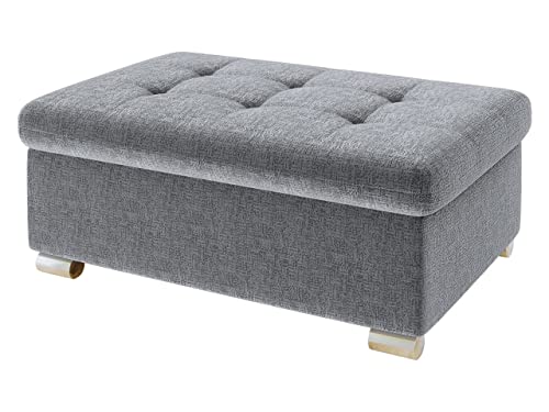 Mirjan24 Hocker Niko groß Sitzhocker Polsterhocker Sitzbank Fußbank Pouf Farbauswahl (Velvetto 05) von Mirjan24