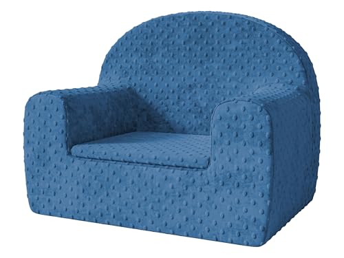 Mirjan24 Kindersessel Breslen, Kleinkindcouch, Kindersofa, Kindercouch aus weichem Plüschstoff für Jungen und Mädchen, Bequeme Schaumstoff (Minky 05) von Mirjan24