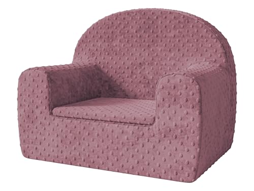 Mirjan24 Kindersessel Breslen, Kleinkindcouch, Kindersofa, Kindercouch aus weichem Plüschstoff für Jungen und Mädchen, Bequeme Schaumstoff (Minky 53) von Mirjan24