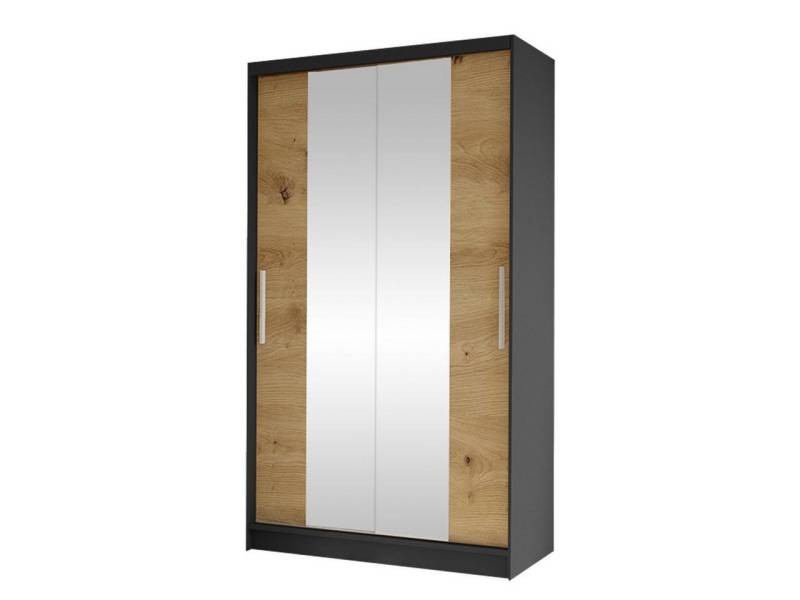 MIRJAN24 Kleiderschrank Costa II (mit Schiebetüren, Spiegel, Kleiderstange und 5 Fächer) Schiebetürenschrank, Garderobenschrank von MIRJAN24