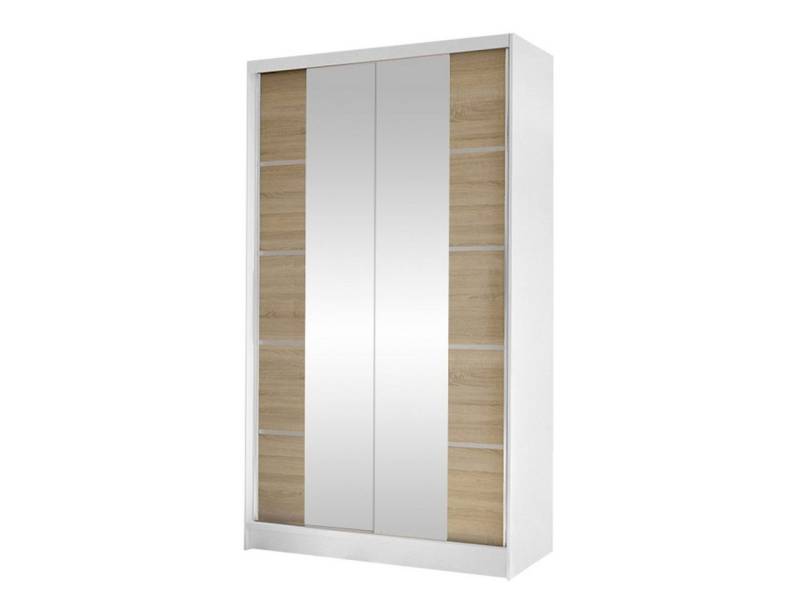 MIRJAN24 Kleiderschrank Diego V (mit Schiebetüren, Spiegel, Kleiderstange und 5 Fächer) Schiebetürenschrank, Garderobenschrank von MIRJAN24