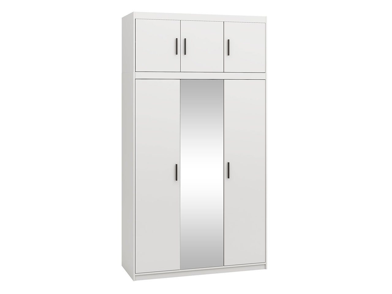 MIRJAN24 Kleiderschrank Elena 3D mit Spiegel (mit Drehtüren, Kleiderstange, Einlegeböden, Frontspiegel) 3-Türig / 6-Türig, Schrankaufsatz als Option von MIRJAN24