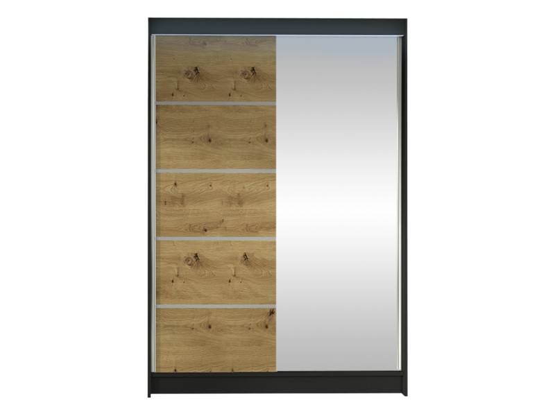 MIRJAN24 Kleiderschrank Lino III (Schiebetürenschrank mit Kleiderstange, Spiegel) Schlafzimmerschrank mit 2-türig, Garderobenschrank von MIRJAN24