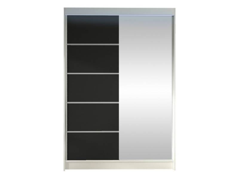 MIRJAN24 Kleiderschrank Lino III (Schiebetürenschrank mit Kleiderstange, Spiegel) Schlafzimmerschrank mit 2-türig, Garderobenschrank von MIRJAN24