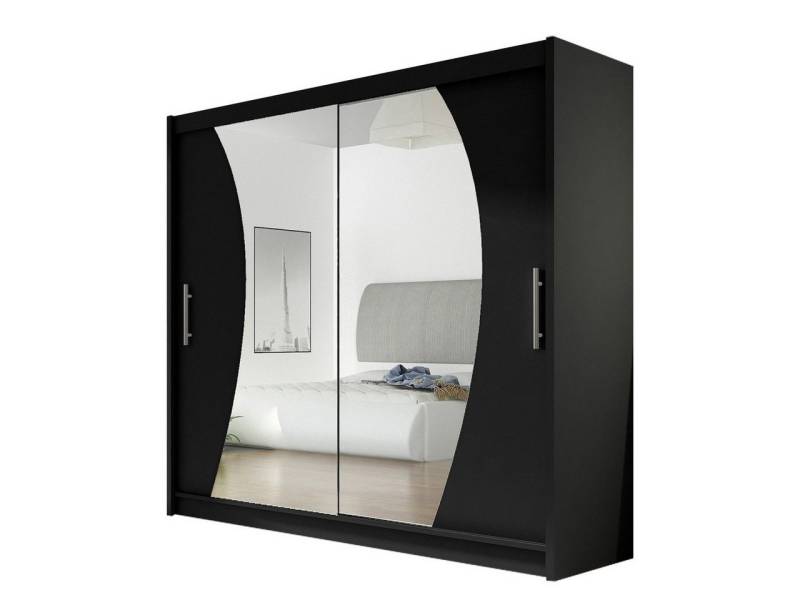 MIRJAN24 Kleiderschrank London IX (mit Schiebetüren, Spiegel) Schlafzimmerschrank 180x215x58 cm, Garderobe von MIRJAN24