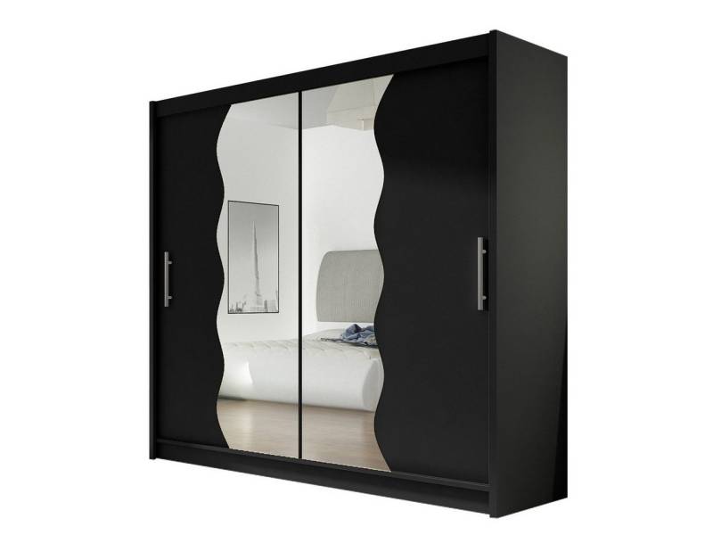 MIRJAN24 Kleiderschrank London X (mit Schiebetüren, Spiegel) Schlafzimmerschrank Garderobe 180x215x58 cm von MIRJAN24