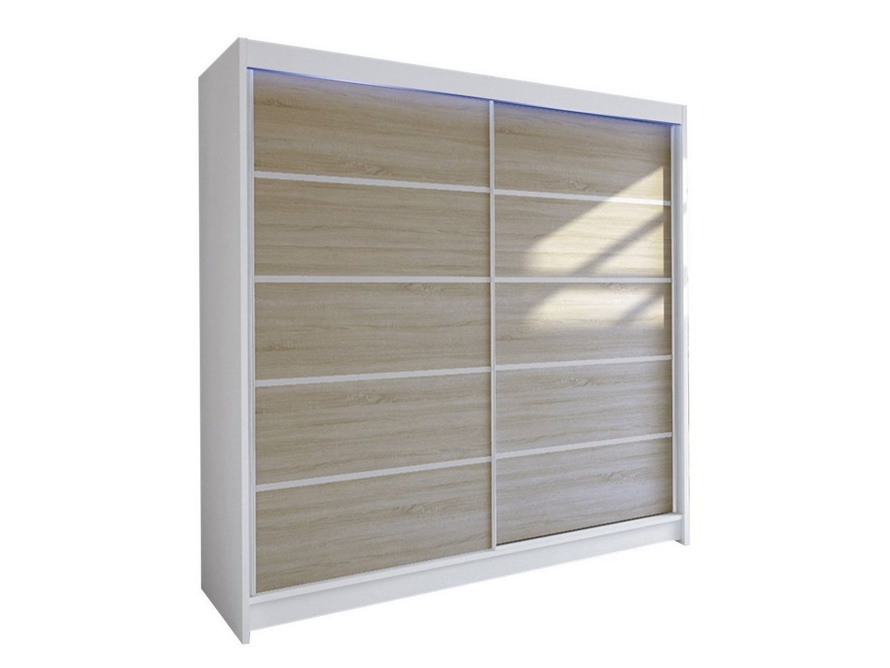 MIRJAN24 Kleiderschrank Talin IV (mit Kleiderstange, Schiebetüren) Schwebetürenschrank mit 2-türig, Praktische Garderobe von MIRJAN24