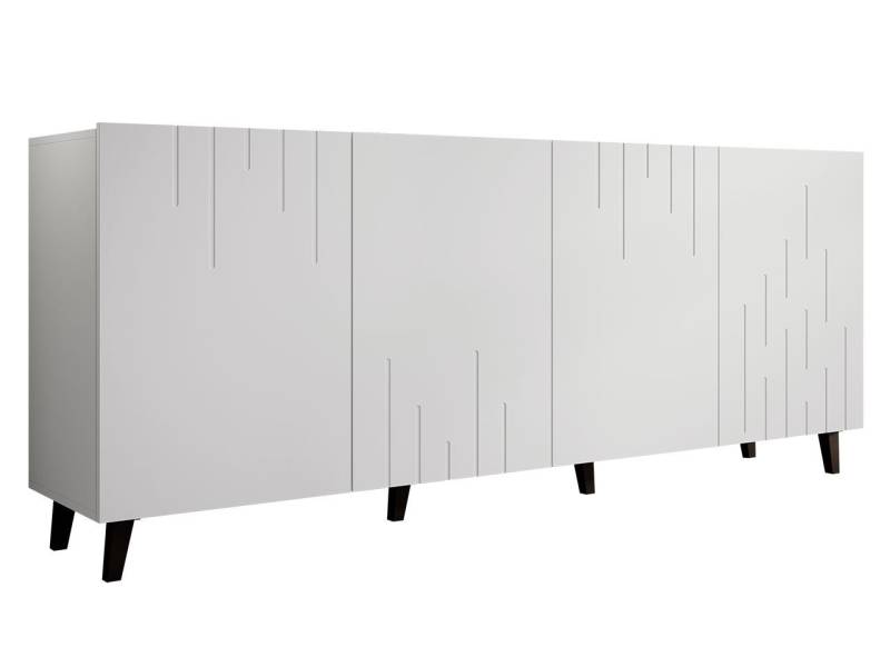 MIRJAN24 Kommode Bari (mit 4 Türen), Ohne Griffe, Fronten gefräst von MIRJAN24