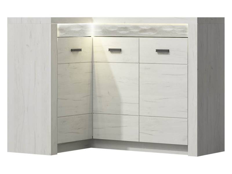 MIRJAN24 Kommode Indianapolis I15 O (3-Drehtüren), Metall Griffe von MIRJAN24