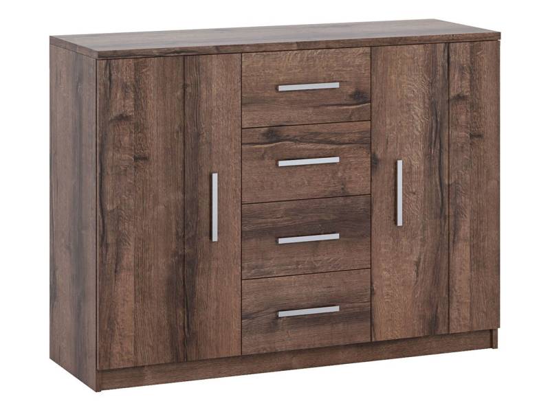 MIRJAN24 Kommode K2D4SZ Bono 01 (2-Drehtüren und 4-Schubladen), 120x40x90 cm von MIRJAN24